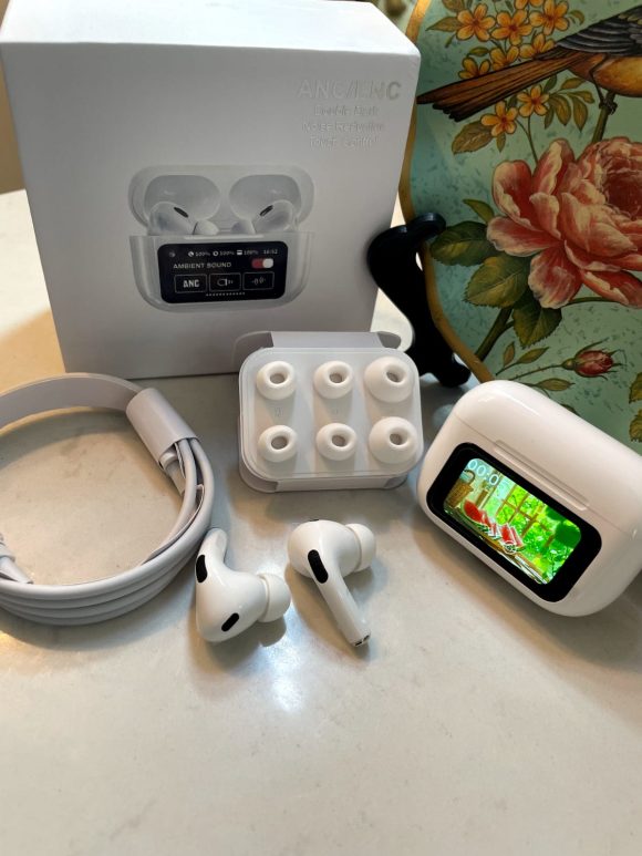 A9 Pro ANC Earbuds Touch Screen Display
