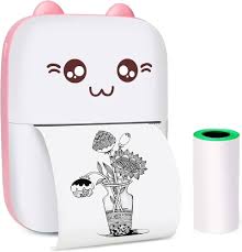 Mini Thermal Printer Wireless BT Label Photo Memo Wrong Question Printing Tag Bluetooth Ink-free Printer USB Cable Portable